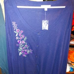 NWOT Beautiful Blue Sweater Size 4x